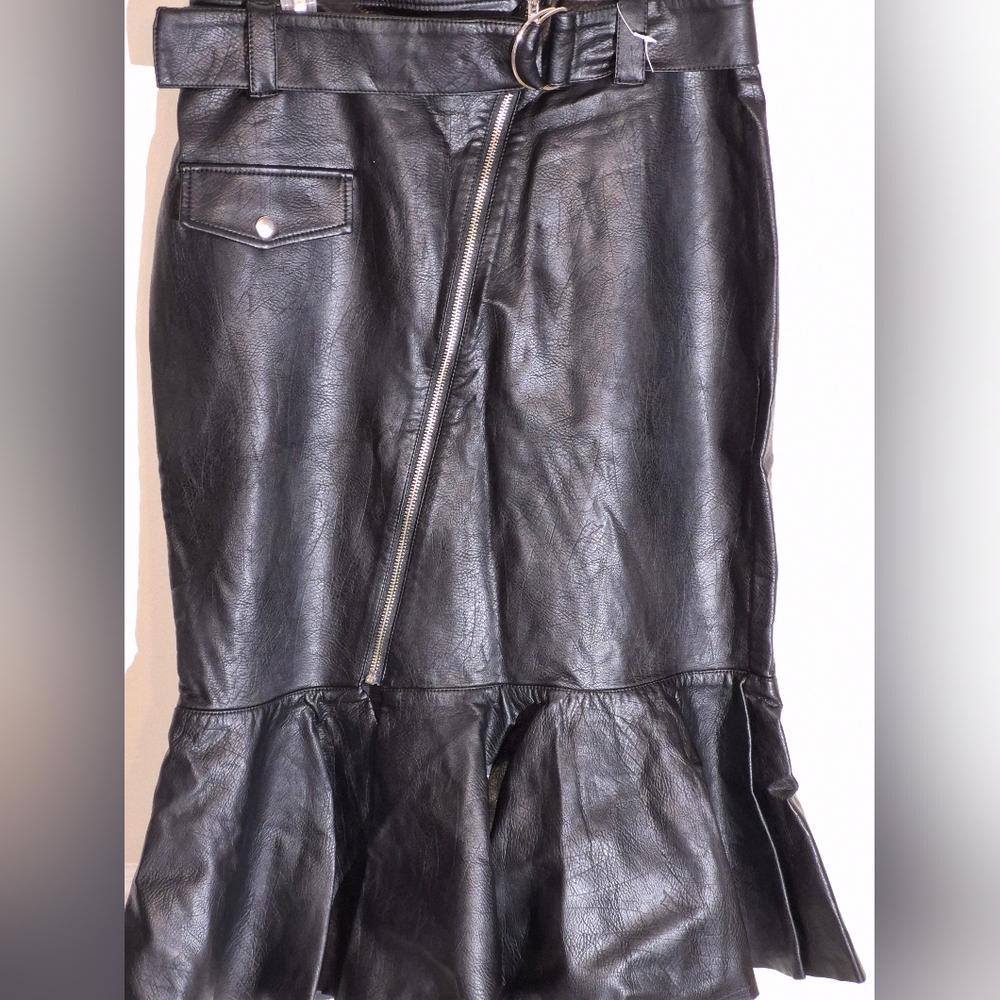 H&M Faux Leather Skirt